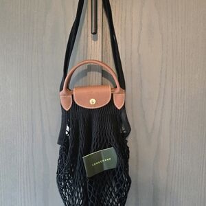 Longchamp Black Mesh Tote